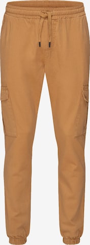 Rock Creek Tapered Cargo Pants in Brown: front