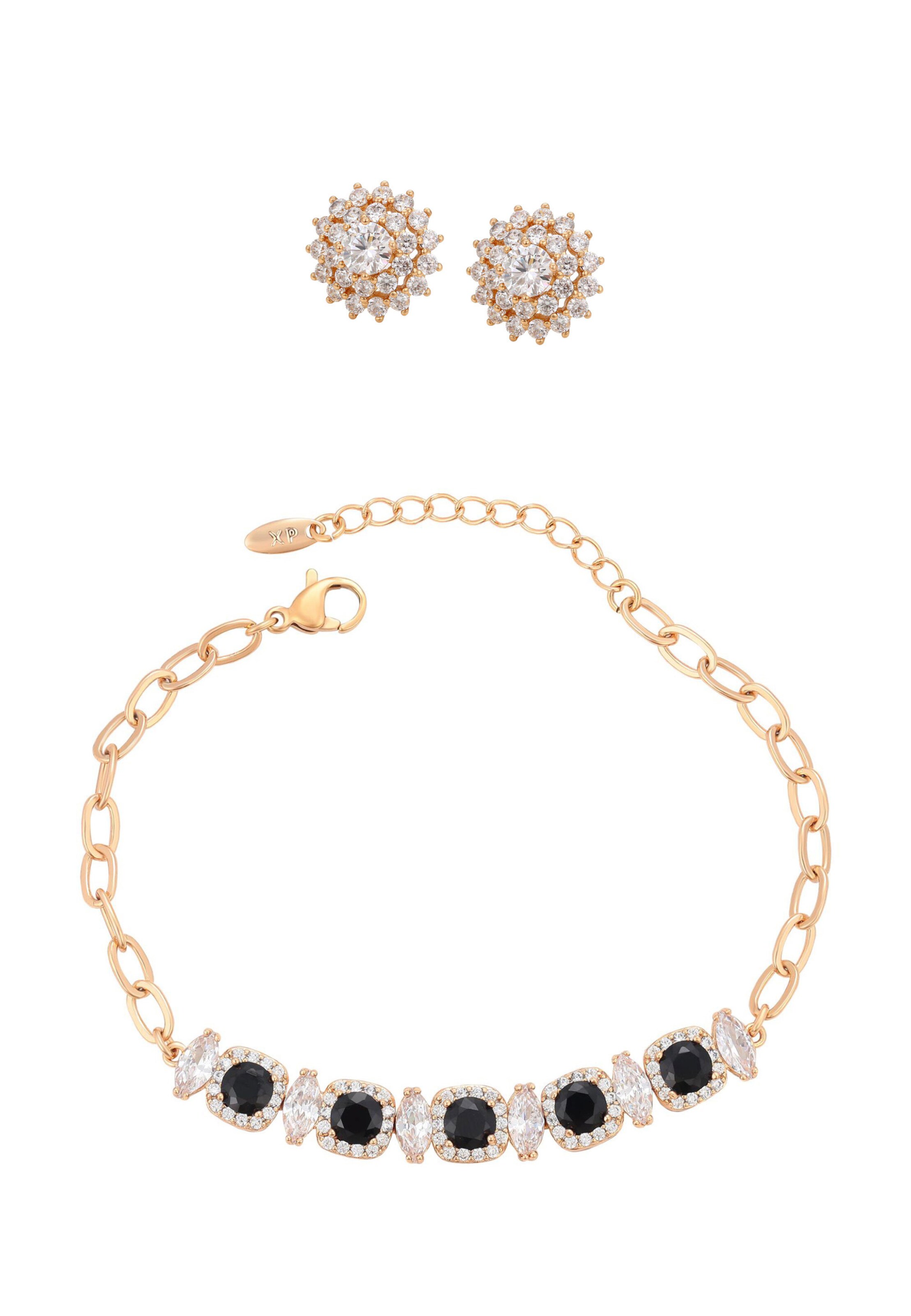 faina Sieraden set in de kleur Goud / Zwart / Transparant, Productweergave