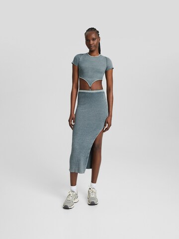 Bershka Knitted dress in Grey