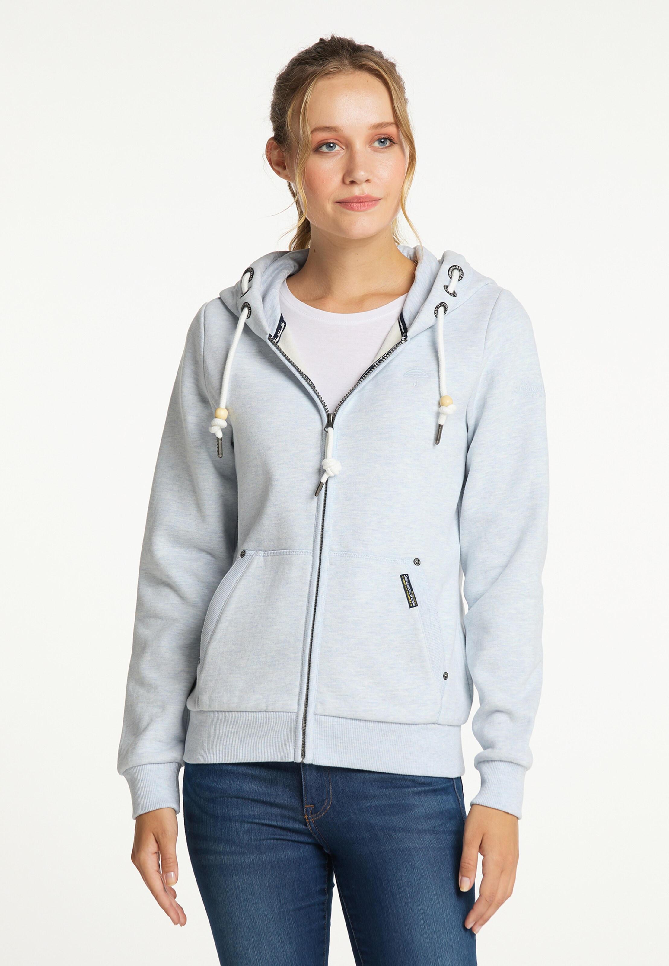 Frauen Sweat Schmuddelwedda Sweatjacke in Azur - OP57250 Frauen Sweat Schmuddelwedda Sweatjacke in Azur - OP57250