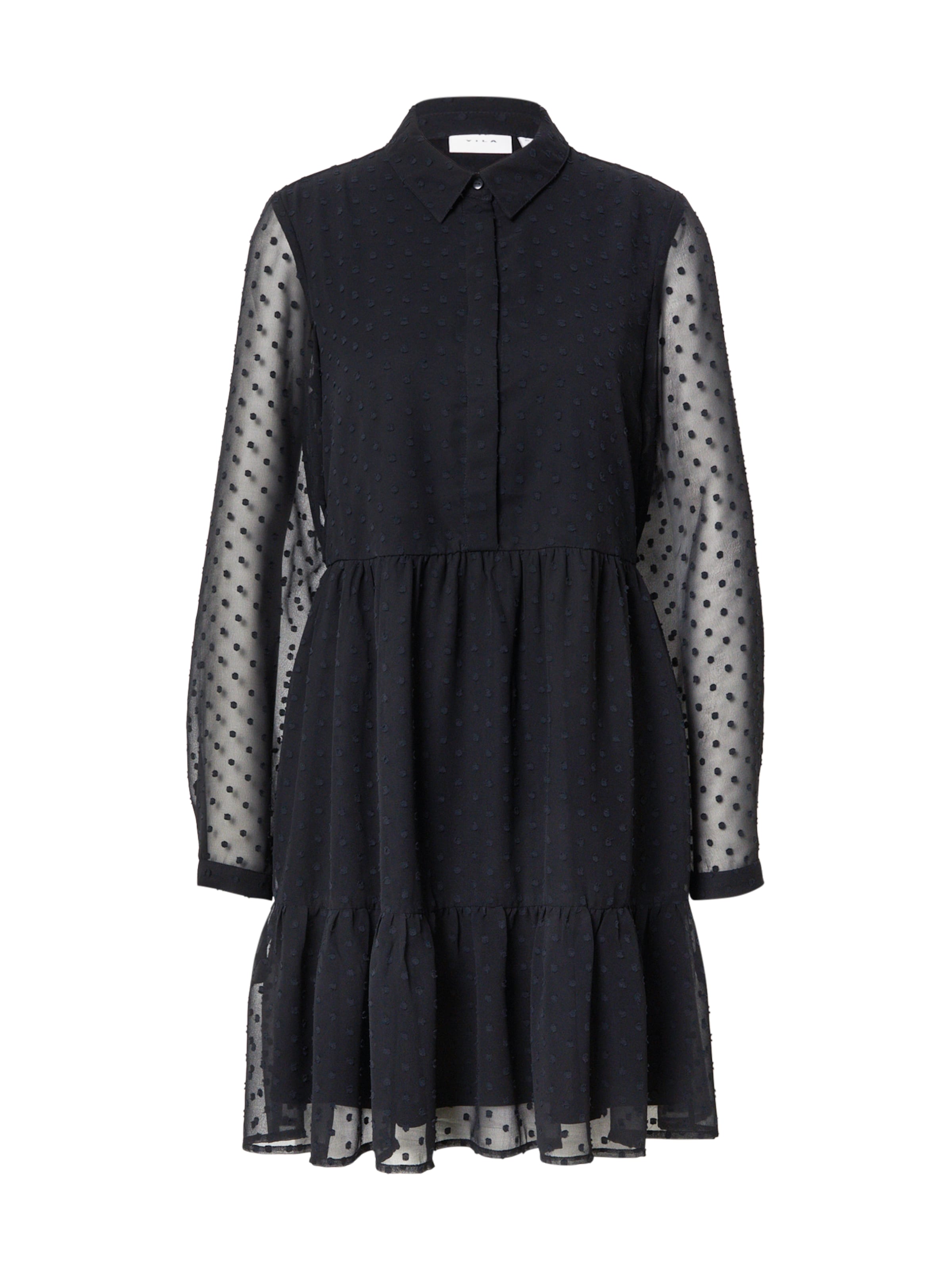 VILA Shirt Dress 'VIMIRENA' in Black: front