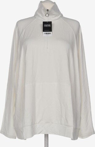 SAMOON Sweatshirt & Zip-Up Hoodie in 7XL in White: front