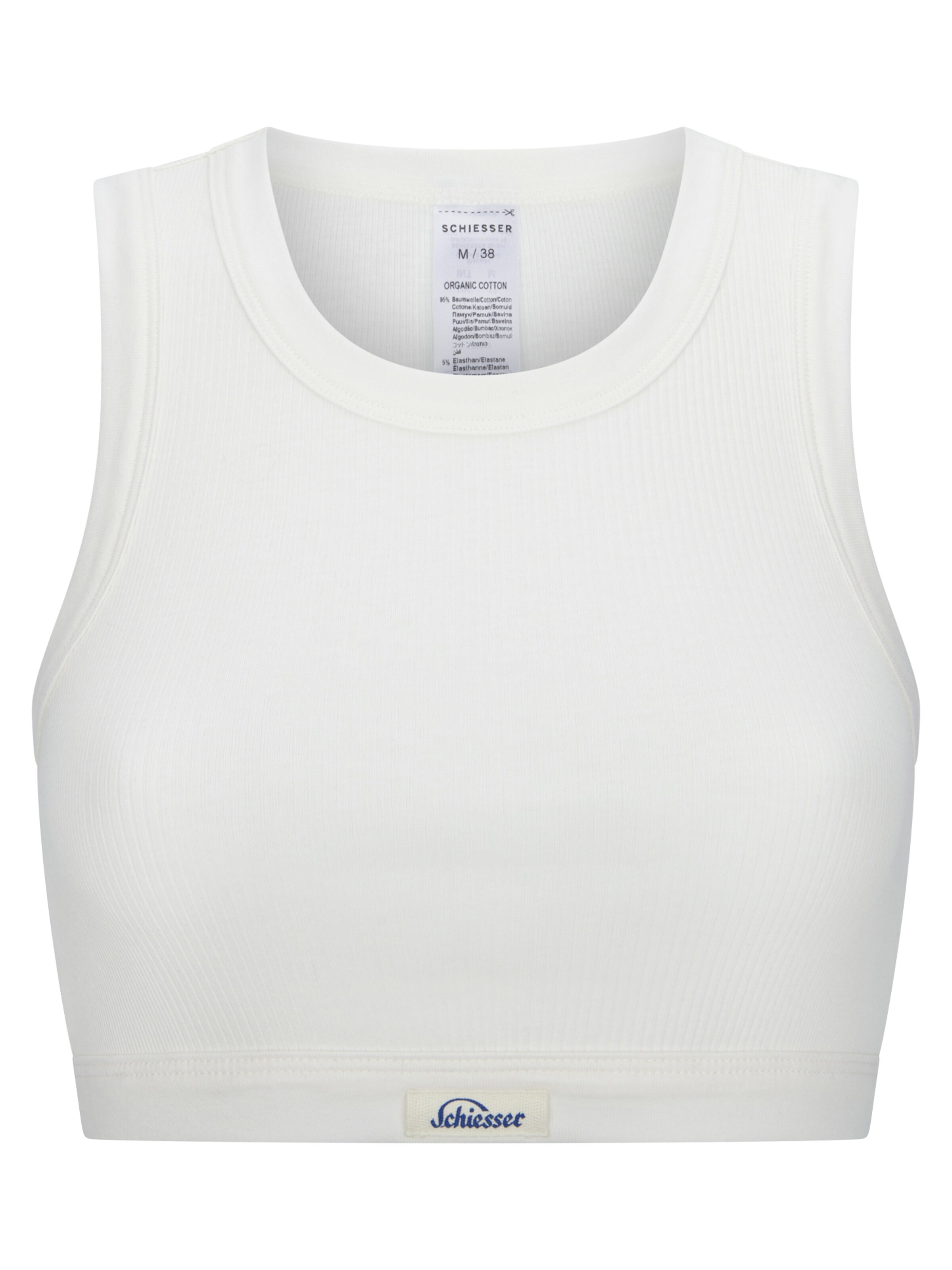 SCHIESSER Bustier Bustier ' Feinripp - Revival Paula ' in Weiß: Vorderseite