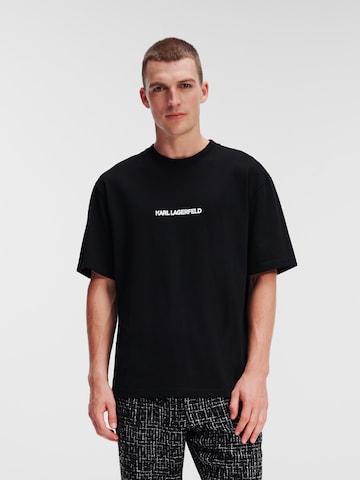 Karl Lagerfeld - Camisa 'Ikonik' em preto: frente