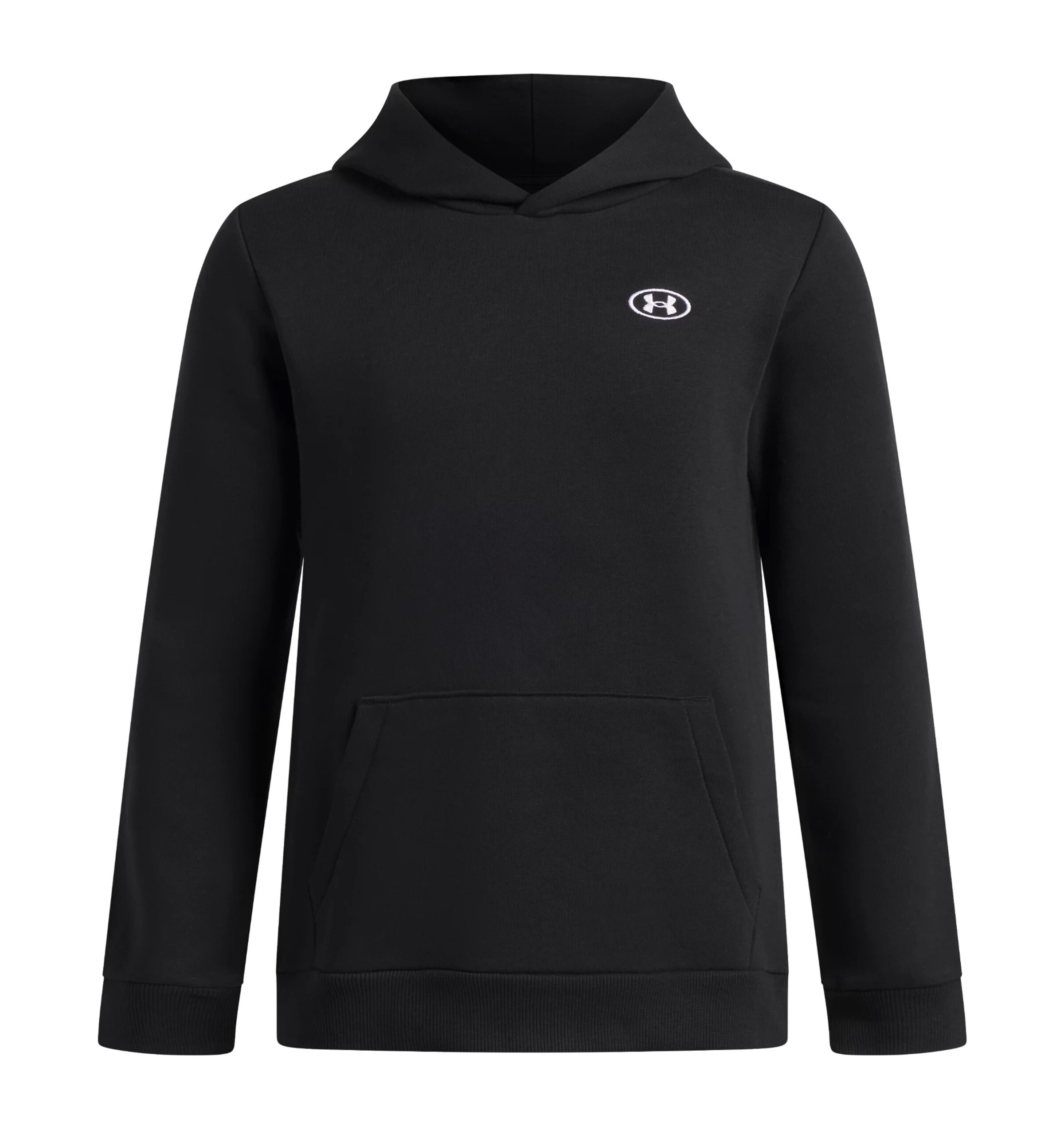 UNDER ARMOUR Športová mikina 'RIVAL' - Čierna: predná strana
