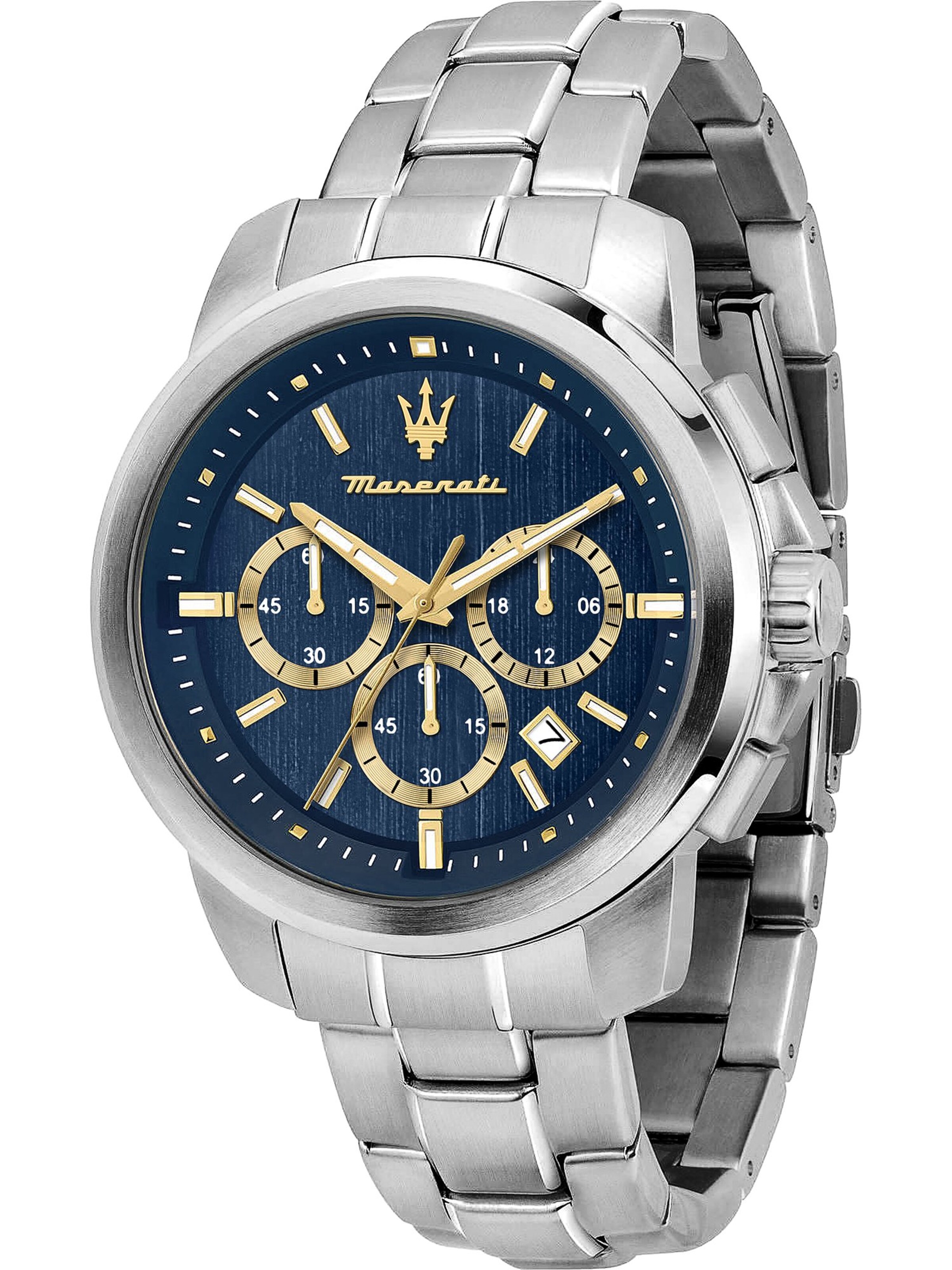 Maserati Analog Watch in Silver: front