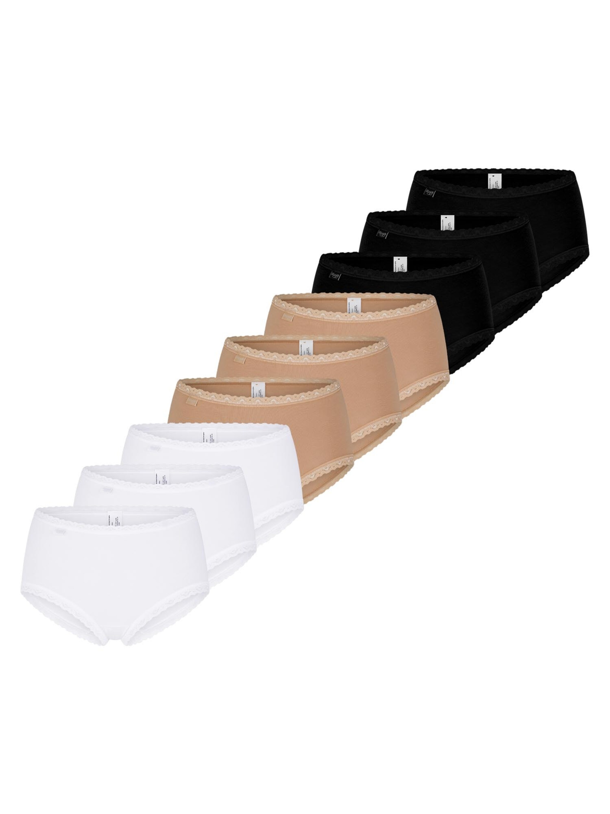 SLOGGI Slip '24/7 Cotton Lace' in Mixed colours: front