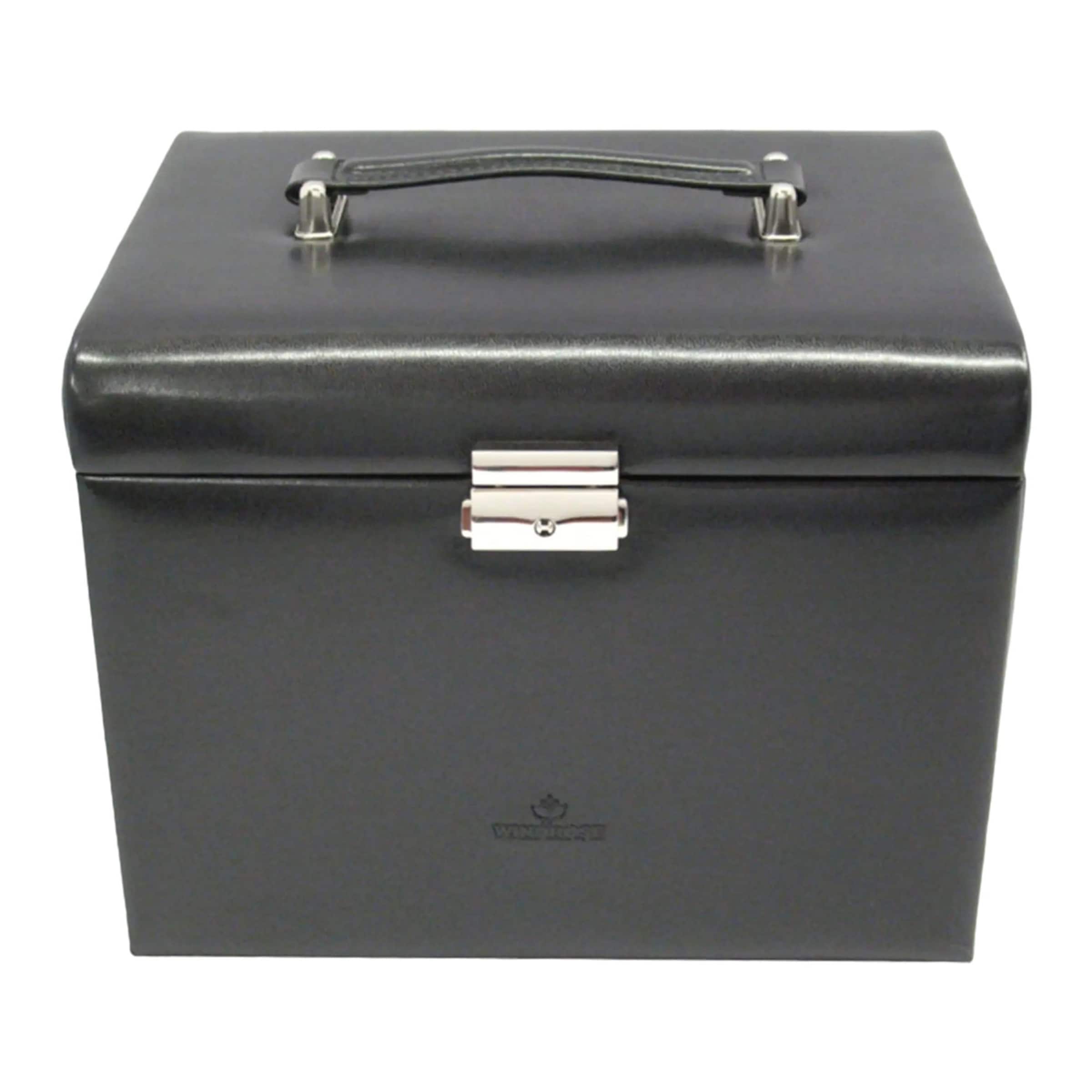 WINDROSE Sieraden-bewaring 'Merino' in Zwart: voorkant