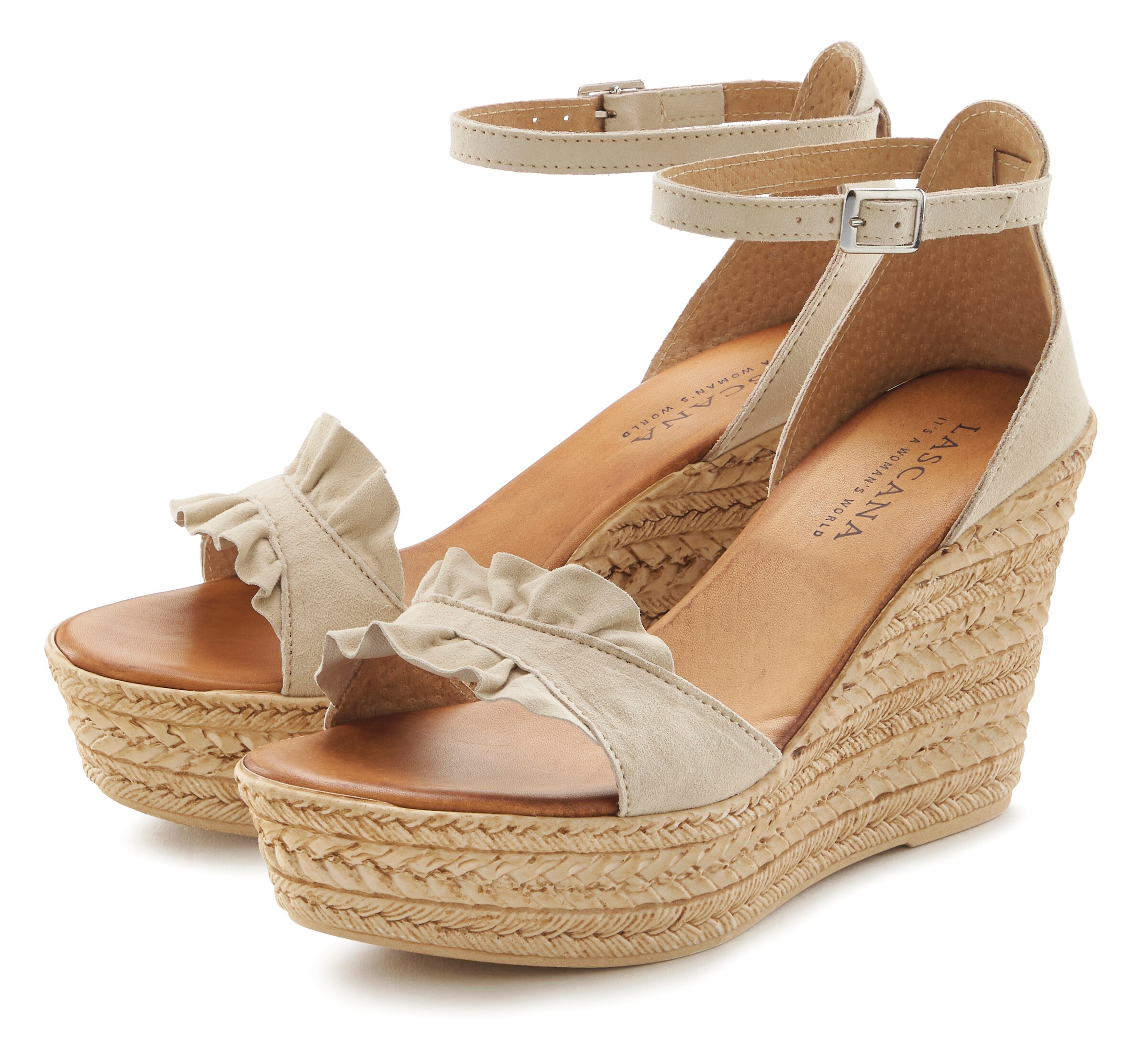 LASCANA - Sandalias en beige