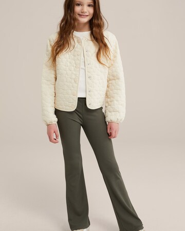 WE Fashion Flared Leggings in Green