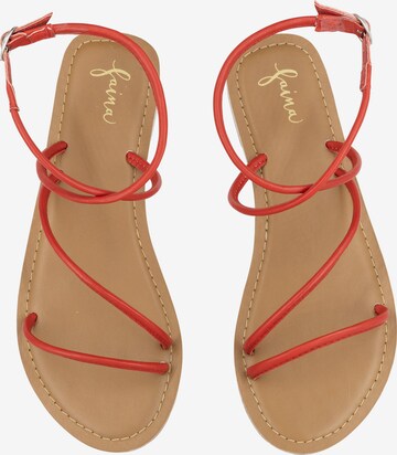 faina Sandalen met riem in Rood