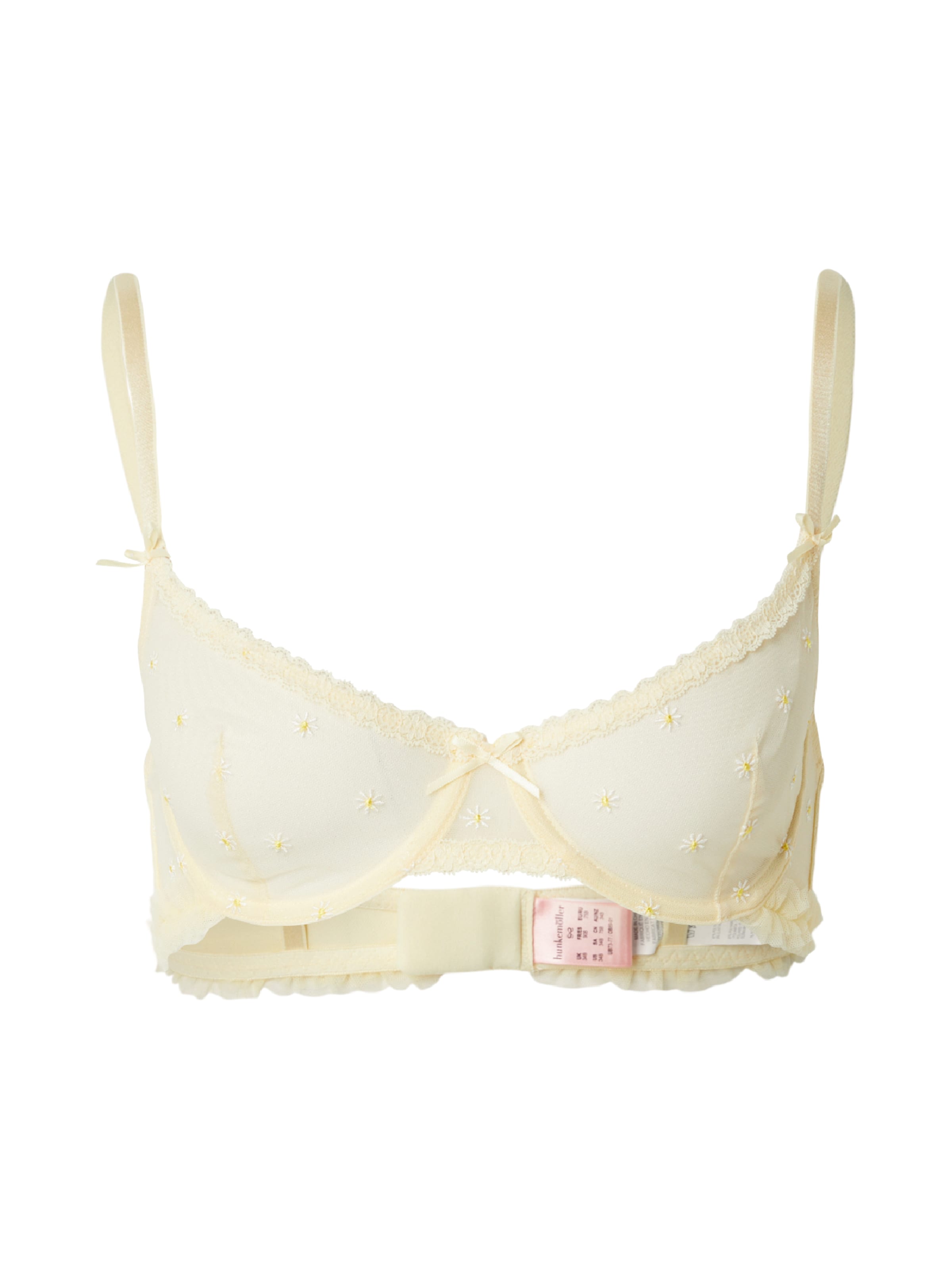 Hunkemöller - Clásico Sujetador 'Flora' en amarillo: frente