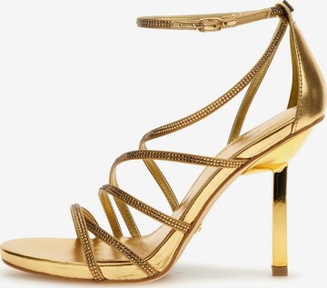 GUESS Strap Sandals 'Axen' in Gold: front