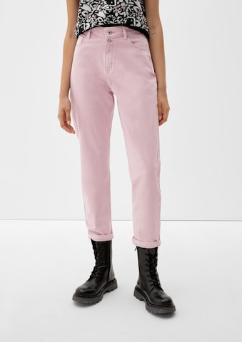 s.Oliver Slimfit Jeans in Roze: voorkant