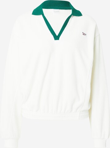 Sweat-shirt Reebok en blanc : devant