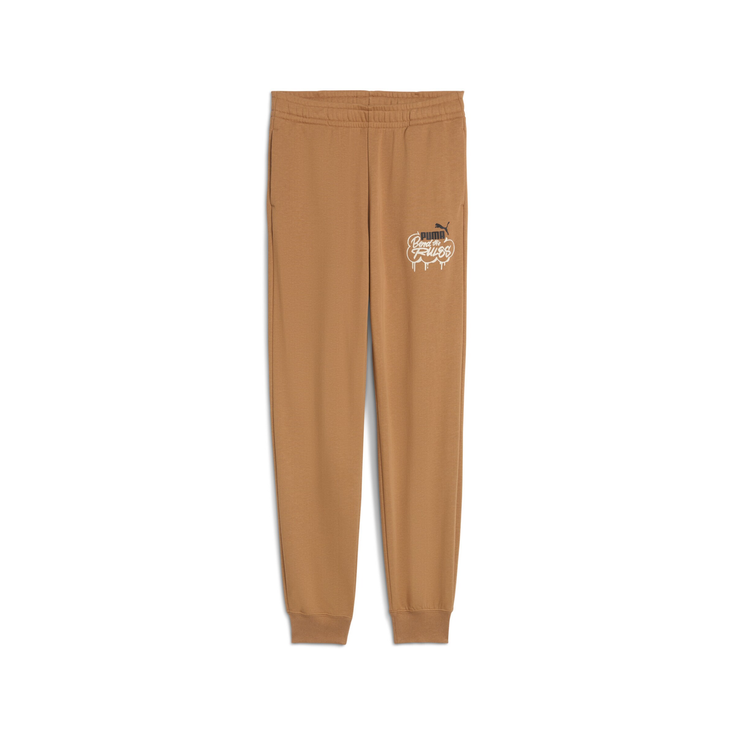 PUMA Tapered Sports trousers 'Mid 90s' in Brown: front