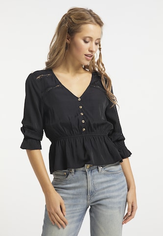 usha FESTIVAL Blouse in Black: front