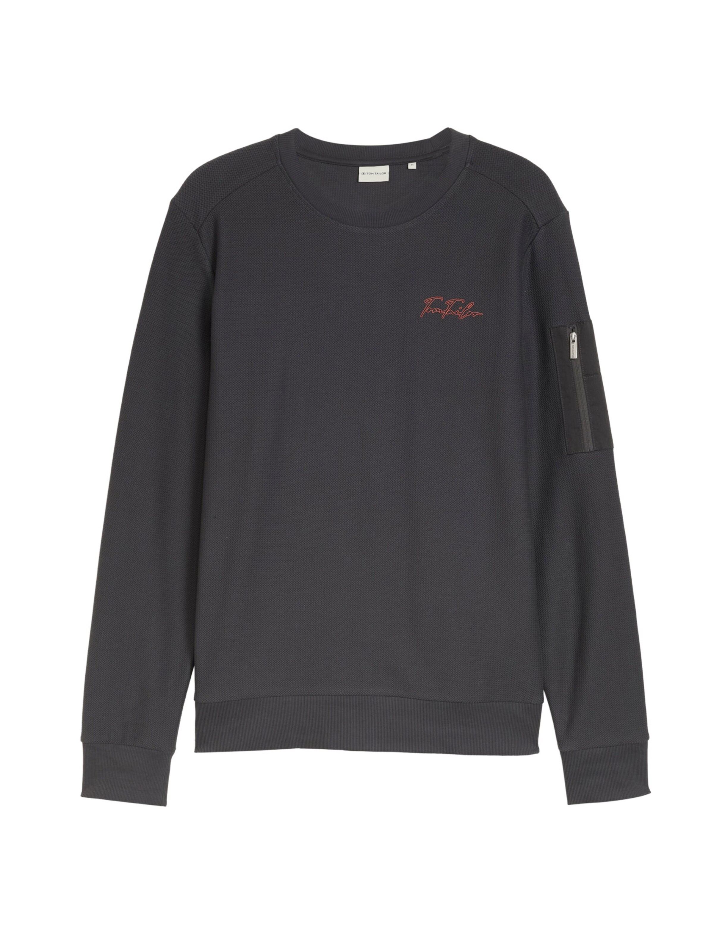 TOM TAILOR Sweatshirt in Grau: Vorderseite