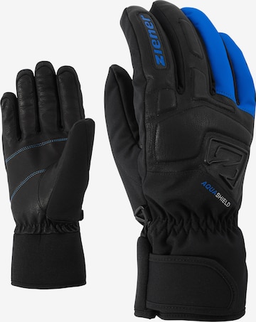 ZIENER Athletic Gloves 'GLYXUS' in Blue: front