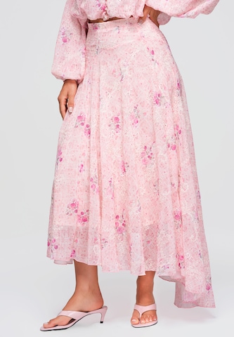 Ombre Rok 'OW-GL-E0008' in Roze: voorkant