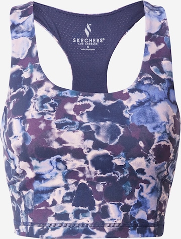 SKECHERS Bustier Sports-BH i blå: forside