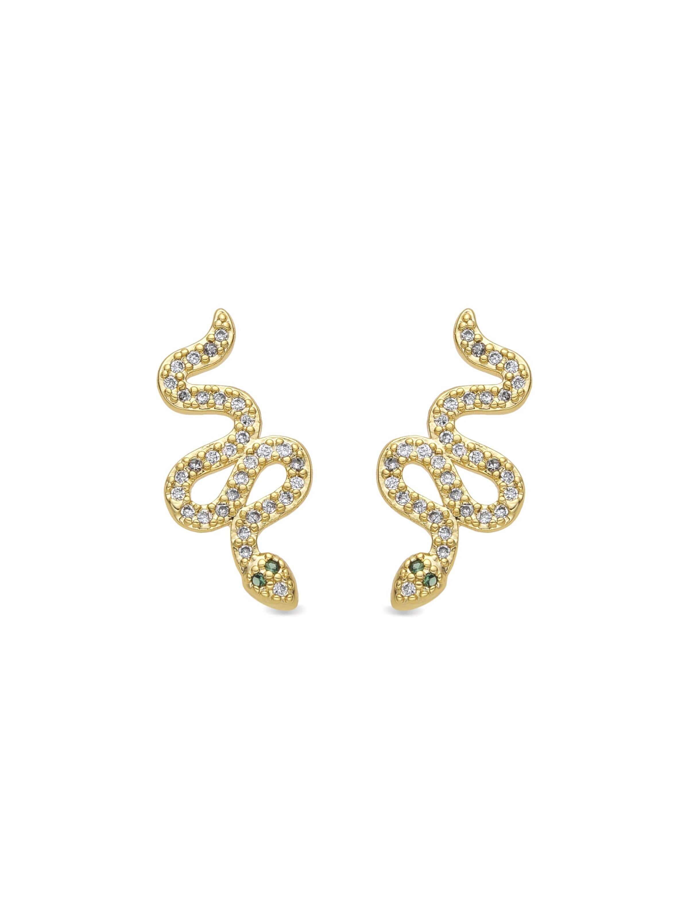 Luxenter Earrings 'Norra' in Gold: front