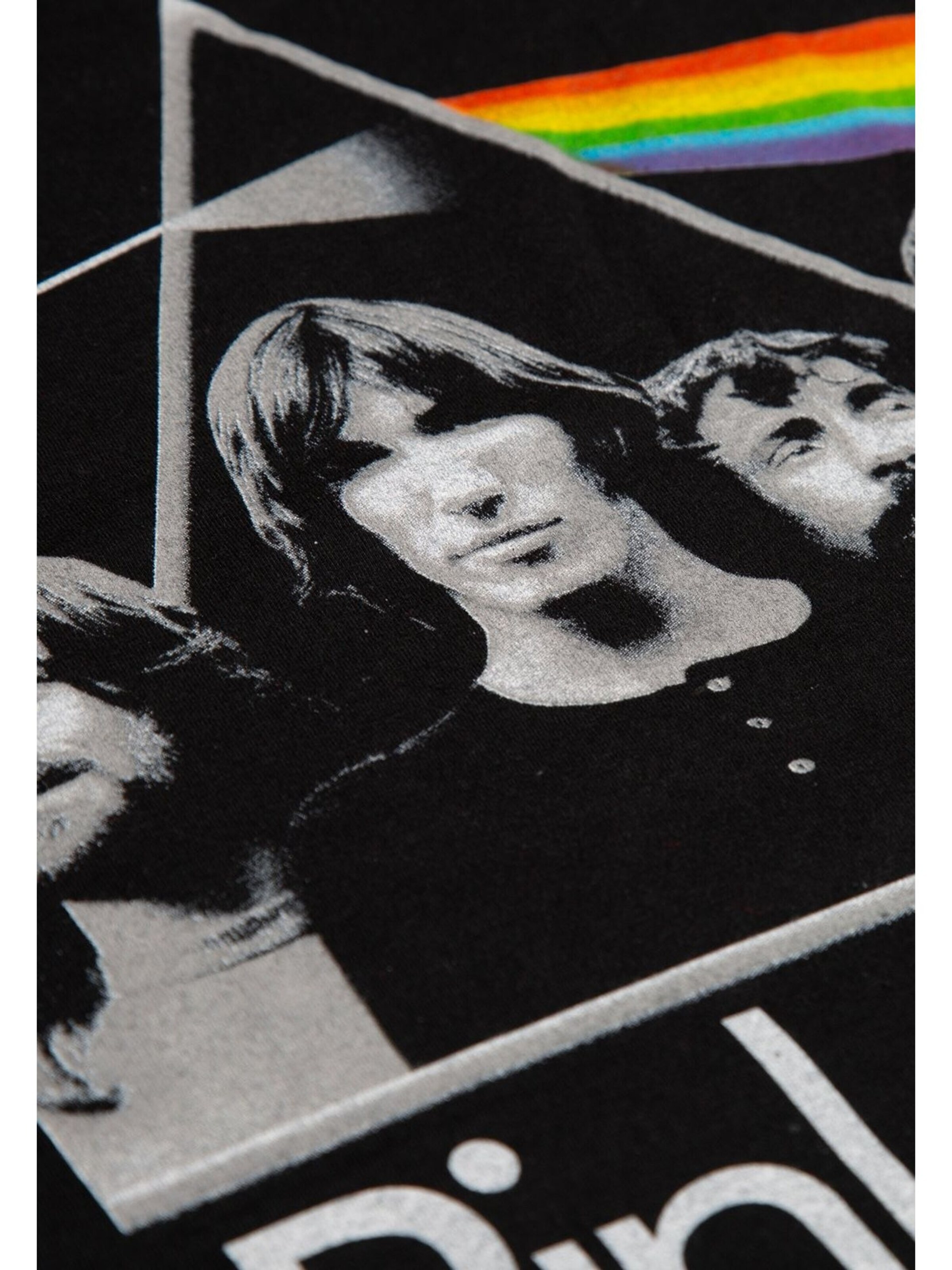 Pink Floyd Shirt 'Pink Floyd - Dark side of the moon band   t-shirt' in Zwart
