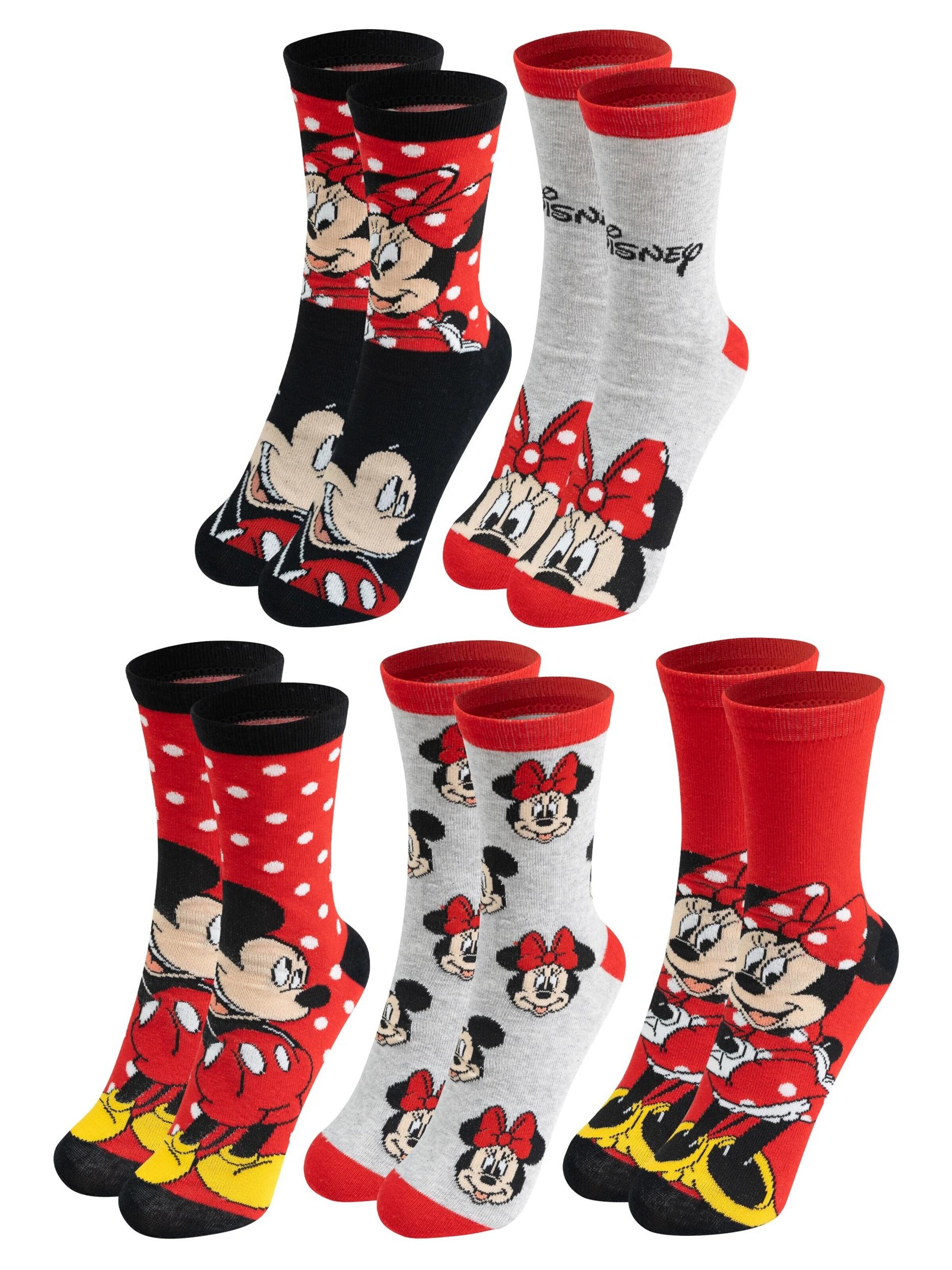Disney Minnie Mouse Socks in Mixed colours: front