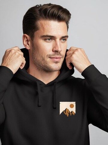 Neverless Sweatshirt 'Mointain Badge' in Black