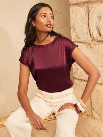 T-shirt love & roses en violet