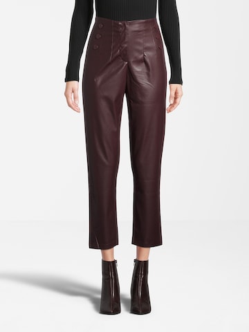 Orsay Regular Pleat-Front Pants 'Highdart' in Red: front