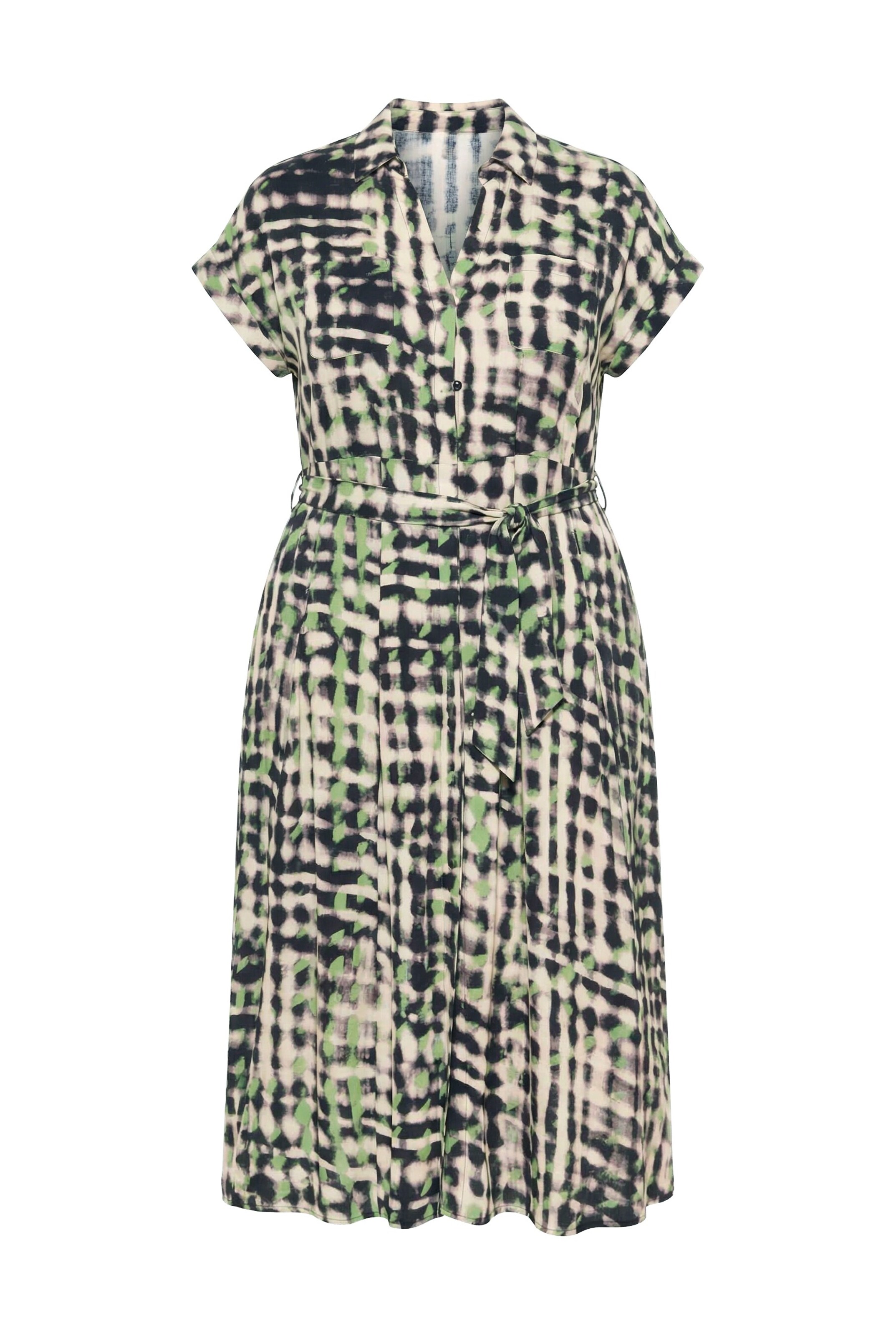 Ulla Popken Dress in Beige: front