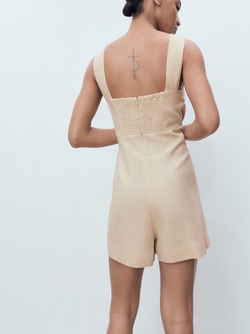 MANGO Jumpsuit 'SUPER' i beige