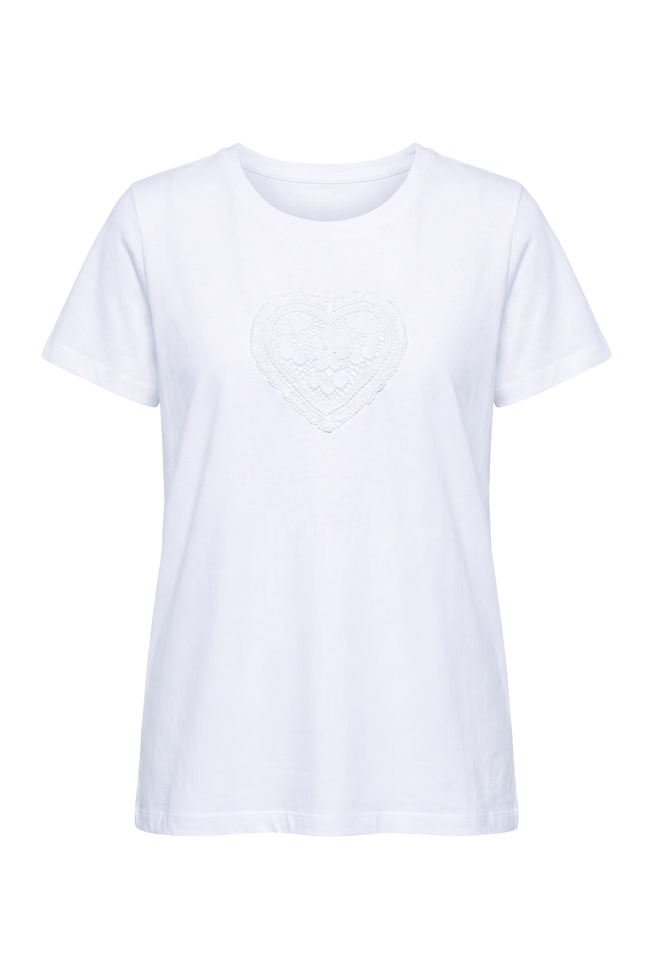 Ulla Popken T-Shirt in Weiß: Vorderseite