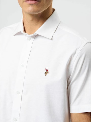 U.S. POLO ASSN. Regular Fit Skjorte 'Natan' i hvid