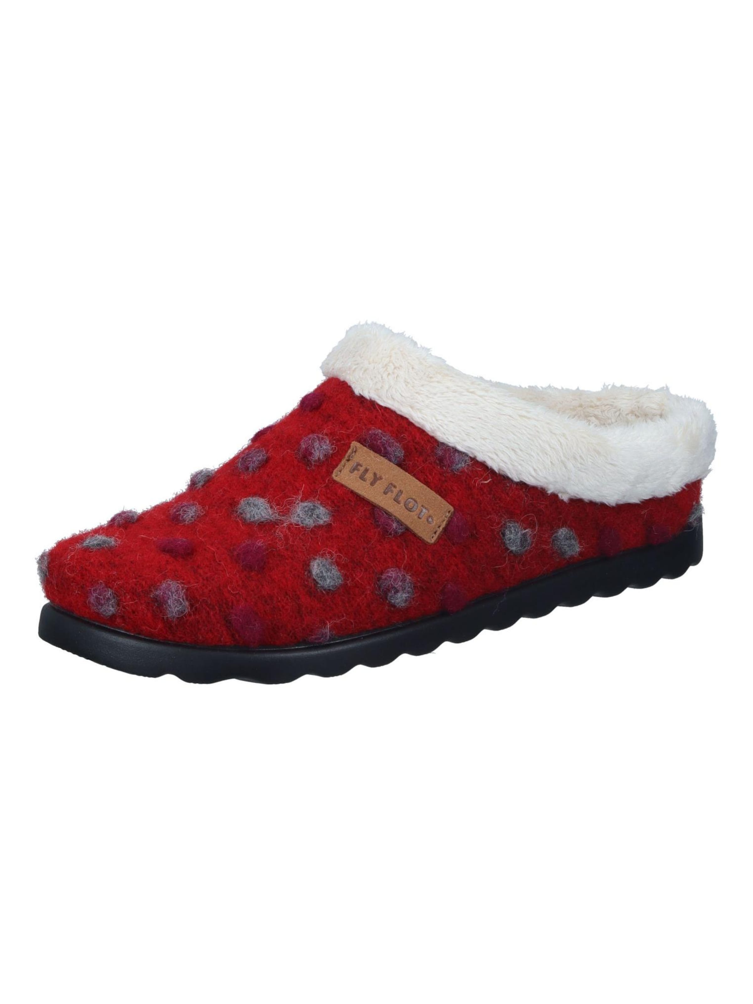 FLY FLOT Slippers in Red: front