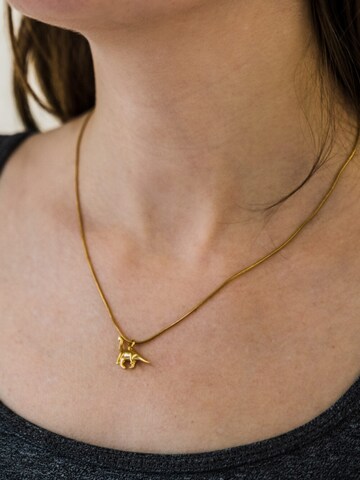 Fräulein Wunder Kette 'Dino Brachiosaurus'‌‌‌‌‌‌‌‌ in Gold: Vorderseite