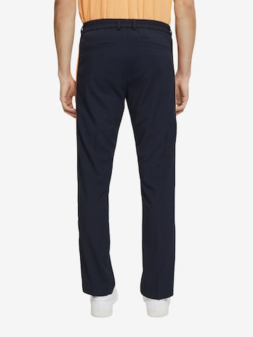 Regular Pantalon à plis ESPRIT en bleu