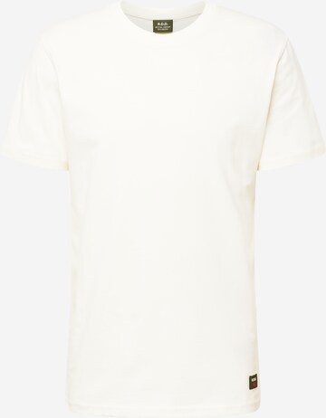 R.D.D. ROYAL DENIM DIVISION T-shirt 'Dan' i vit: framsida