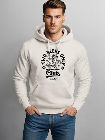 Neverless Sweatshirt 'Two Beers only' in Beige