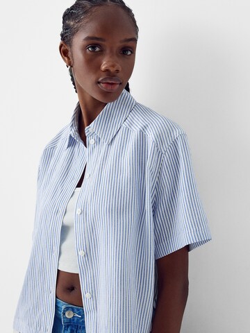 Chemisier Bershka en bleu