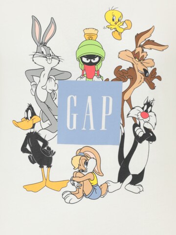 Gap Petite - Camisa 'LOONEY TOONS' em branco