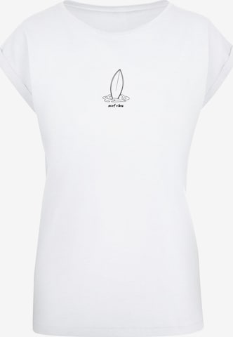 Merchcode Shirt 'Surf Vibes' in Weiß: Vorderseite