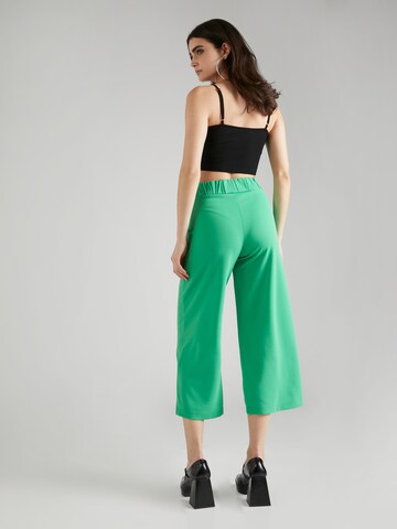 JDY Wide leg Pleat-Front Pants 'GEGGO' in Green