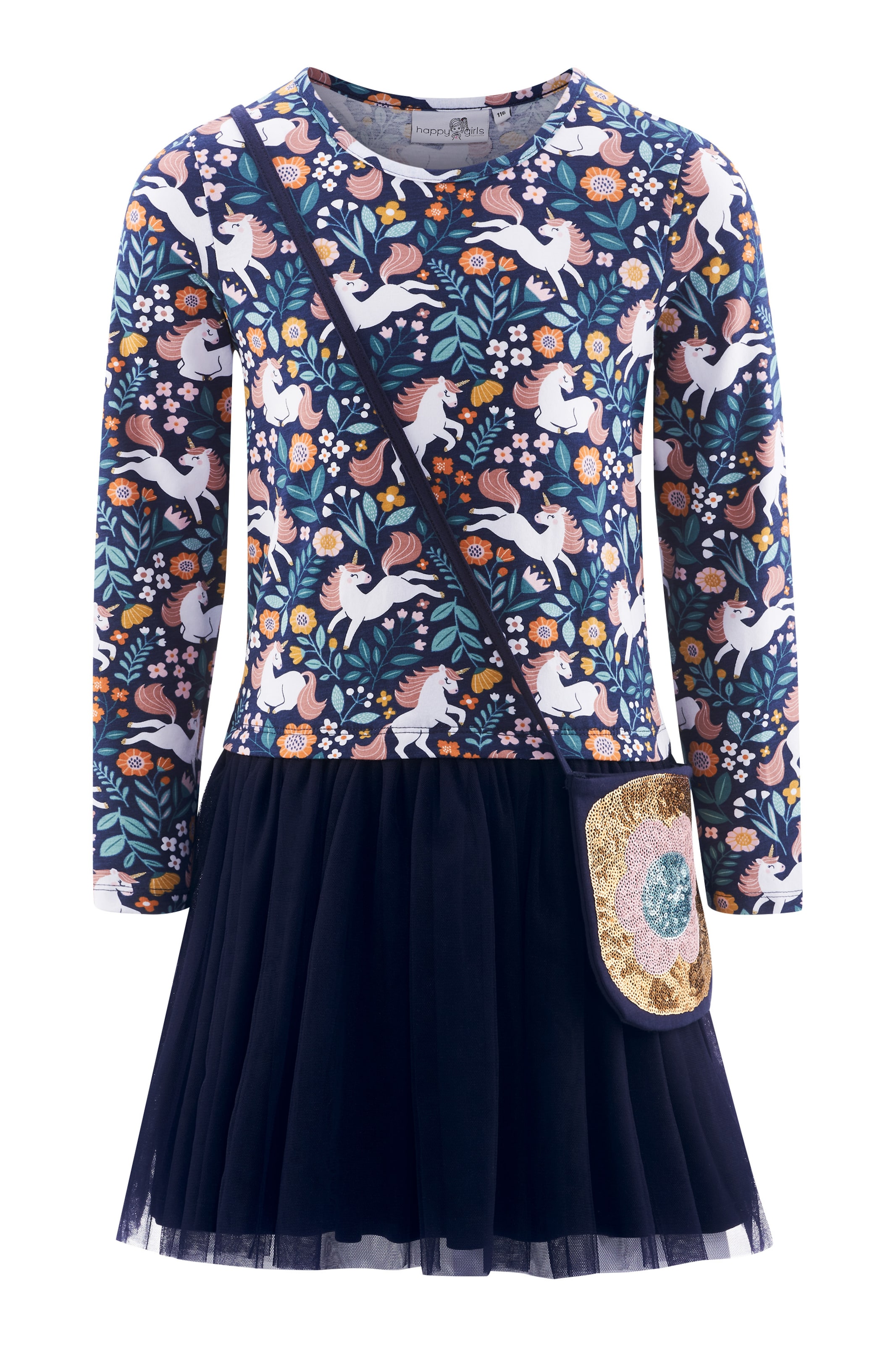 happy girls Рокля в синьо: отпред