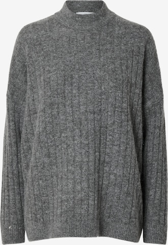 SELECTED Pullover 'Maline' in Grau: Vorderseite