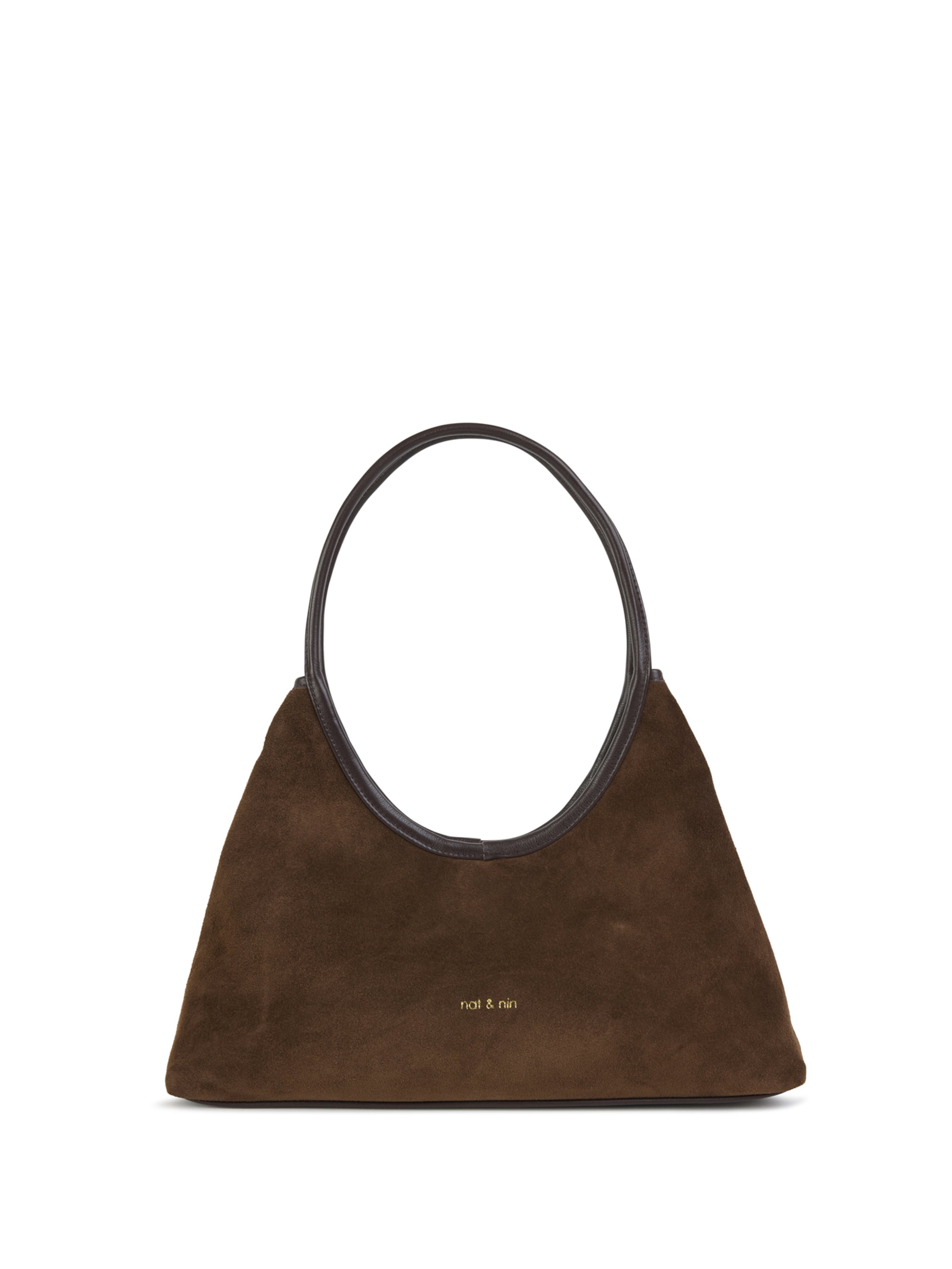 Nat&Nin Ročna torbica 'Milo' | rjava barva: sprednja stran