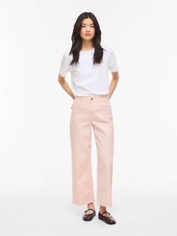 VILA Wide leg Jeans 'VIEmma' in Pink: front
