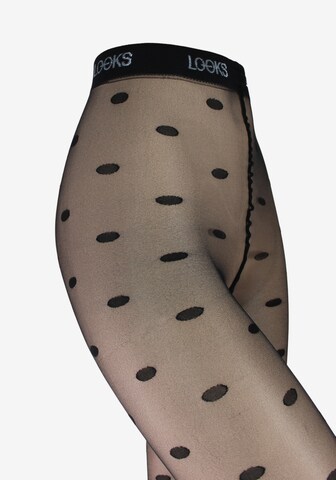 LOOKS by Wolfgang Joop Fine Tights 'Dots' in Black