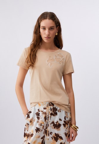 T-shirt Liu Jo en beige : devant